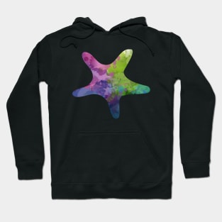 Color star watercolor. Hoodie